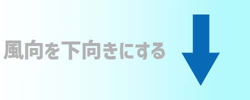 風向を下向きにする