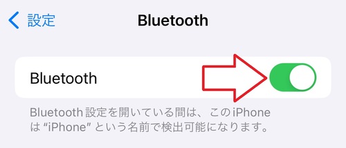 「Bluetooth」にチェックを入れる。