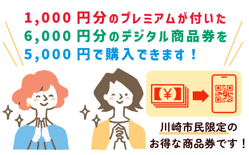 川崎市プレミアムデジタル商品券がお得！